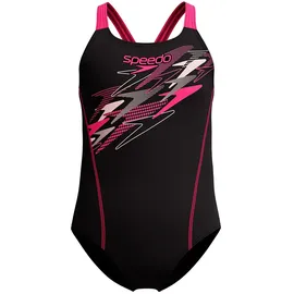Speedo Medley Logo Medalist Badeanzug Schwarz/Pink 176