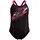 Speedo Medley Logo Medalist Badeanzug Schwarz/Pink 176
