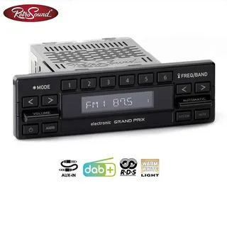 OTHRE RETROSOUND RSD-GRANDPRIX-1DAB MOTOR-1DAB DAB+ Komplett-Set Grand Prix mit Zubehör Autoradio für Oldtimer und US-Cars Oldsmobil