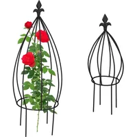 Relaxdays Rankhilfe 25 x 65 x 25 cm Schwarz