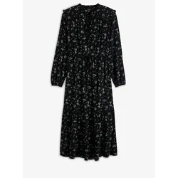 bonprix bedrucktes Midikleid, schwarz, 48