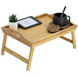 luxuskollektion Betttablett Bambus Serviertablett klappbare Füße