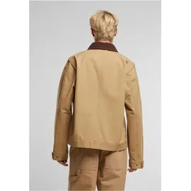 URBAN CLASSICS Übergangsjacke Damen Ladies Workwear Cropped Baumwolle Jacket beige M - Beige - M
