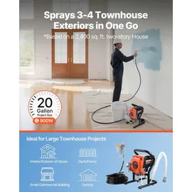 Vevor Airless-Farbspritzgerät 900 W 3300 psi 1,78 L/min