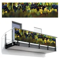 MuchoWow Balkon-Sichtschutz, Weinrot, Kunststoff, Rechteckig, 300x85 cm, Sonnen- & Sichtschutz, Sichtschutz Garten, Balkon Sichtschutze