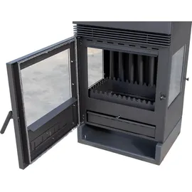 Teba TKS 15 Stahl Schwarz/Abdeckplatte Glas