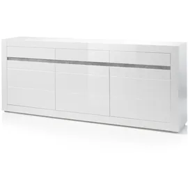 furn.design Nobile Büroschrank 217 x 90 x 0 cm weiß