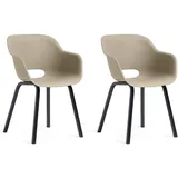 KETER Noa Gartenstuhl 59,5 x 68,5 x 41 cm silberfarben 2 St.