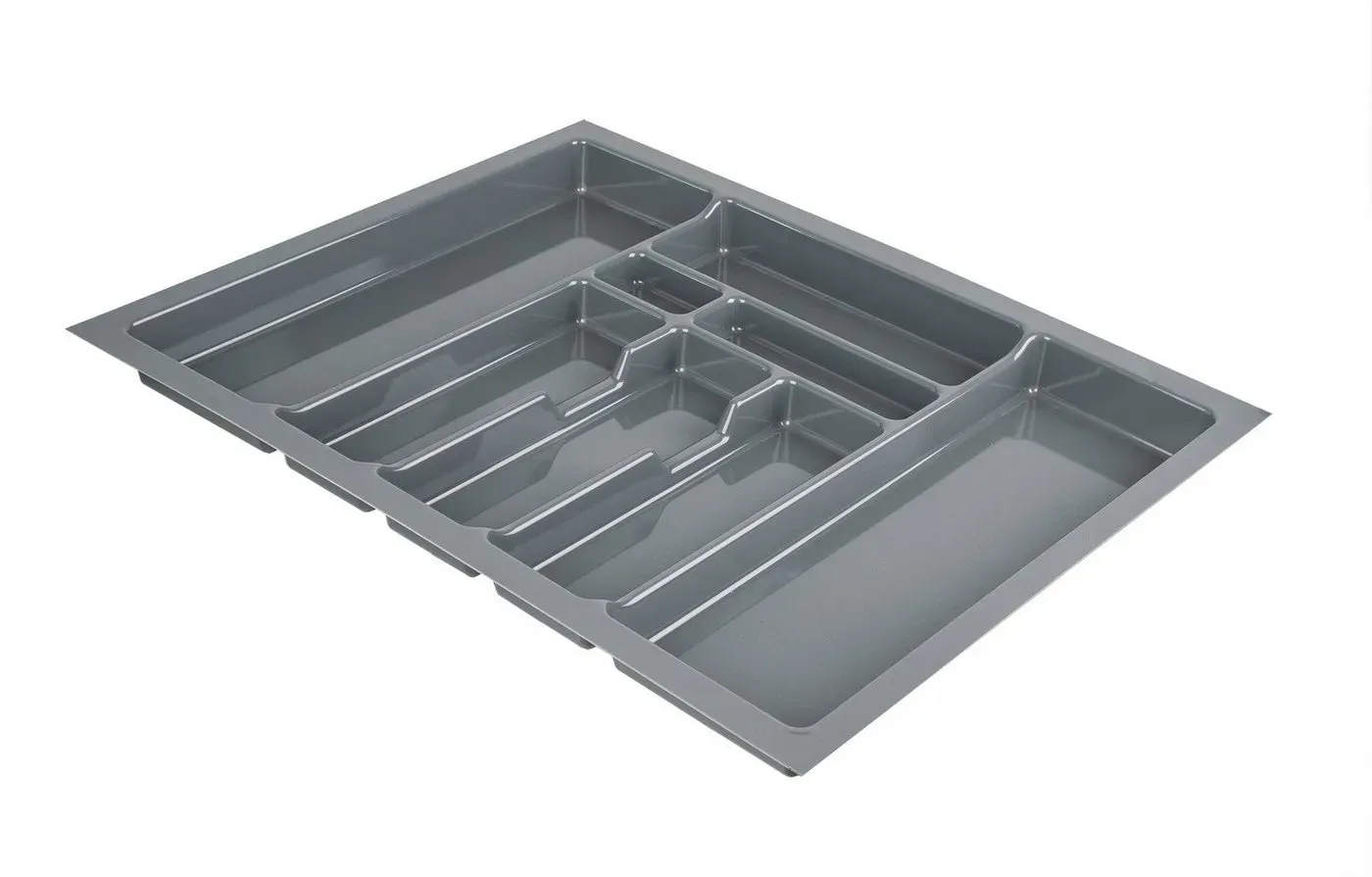 Preisvergleich Produktbild BigDean Schubladeneinsatz Besteckkasten Besteckeinsatz 70 cm Zuschneidbar 630x490mm silber-grau grau|silberfarben 63 cm x 49 cm