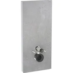 Monolith Sanitärmodul für Wand-WC, 114 cm, Frontverkleidung aus Steinzeug: Steinzeug Betonoptik, Aluminium