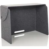 HJH Office Sichtschutz Schreibtisch FLEXMIUT FOLD Faltbare Tischtrennwand Schalldämmender Schreibtischteiler tragbar, Grau