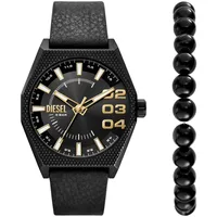 Quarzuhr DIESEL "SCRAPER" Armbanduhren schwarz Herren Uhren Armbanduhr, Herrenuhr, ideal auch als Geschenk