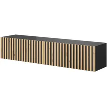 Selsey Telire TV-Lowboard 140 cm Schwarz/Eiche MDF
