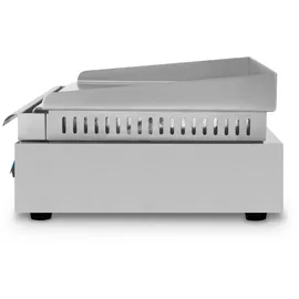 Vertes Grillplatte Bratplatte Plancha Grill Elektrisch 1700W aus Edelstahl Grillfläche Glatt 40x26cm, Thermostat, Temperatur 50-300°c, Spritz & Wärmeschutz, Auffangbehälter, Gummifüße