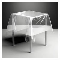 Melody Tischdecke Tischfolie Tischdecke transparent durchsichtig Tischschutz-Folie, Wasserabweisend - Schützen Sie Ihren Tisch vor Kratzern und Flecken 140 cm x 200 cm
