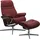 Stressless Relaxsessel STRESSLESS "Sunrise", rot (cherry paloma), B:83cm H:105cm T:74cm, Leder PALOMA: PALOMA ist ein durchgefärbtes Semianilin-Möbelleder mit natürlicher Narbung., Sessel, Relaxsessel, mit Hocker, mit Cross Base, Größe S, M & L, Holzakzent Schwarz