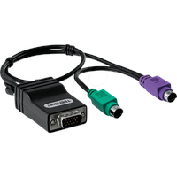 TrendNet TK-CAT5P PS/2-Kabel 0,4 m 2x 6-p Mini-DIN Schwarz