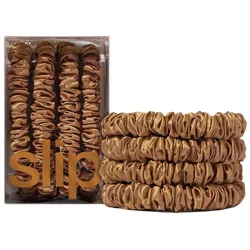 Slip Schmal scrunchies back to basics, reine seide - kupfer Haargummi Copper Braun 