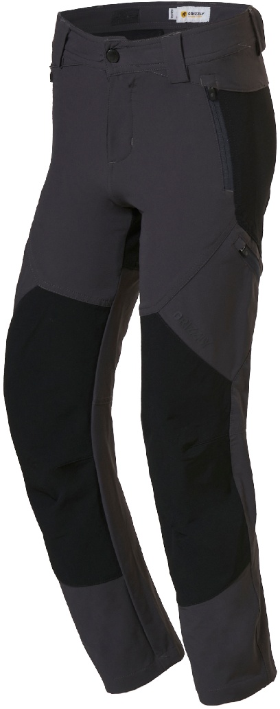 Grizzly Kinder Zeckenschutz-Outdoorhose Toronto grau/schwarz - 110-116