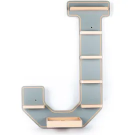 VCM Kinderregal Buchstabe J Holz grau