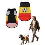 TISCH 1 Stück Hunde Trikot WM 2026 Deutschland Größe M (Hals 28cm Brust 40cm Rücken 30cm). Atmungsaktives Haustier Fan Shirt für kleine/mittelgroße Hunde zum Anfeuern der Nationalmannschaft.