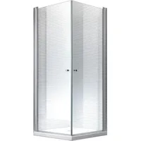 Glaszentrum Hagen - 100x100x195 cm "Zeus" Duschkabine Eckeinstieg Eckduschkabine Dusche ESG mit Duschwanne - Transparent