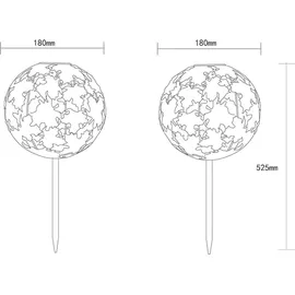GLOBO 36748S Solarleuchte Metall silbergrau, LED