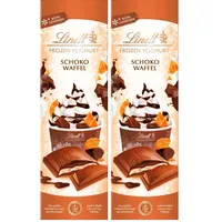 Lindt Schokolade | FROYO Schoko-Waffel Tafel | 100g | Vollmilch-Schokolade mit knackiger Waffel Füllung | kühl genießen | Schokoladen-Tafel (Packung mit 2)