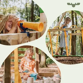 FATMOOSE Spielturm RiverRun mit SurfSwing Anthrazit