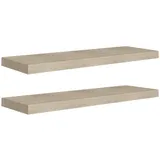 vidaXL Schweberegale 2 Stk. Eiche-Optik 80x23,5x3,8 cm MDF