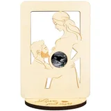 SUNYOK Schwangere Bilderrahmen Holz Ultraschallbild Fotorahmen Neue Eltern Geschenk Baby Ultraschall Sonogramm Bilderrahmen Geschenk für Werdende Mutter Vater Babyparty