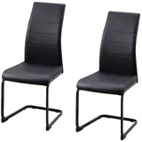 Hti-Living Schwingstuhl SallyP PU Schwarz