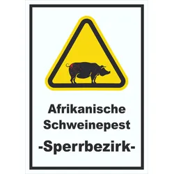 Afrikanische Schweinpest Schild A1 (594x841mm)
