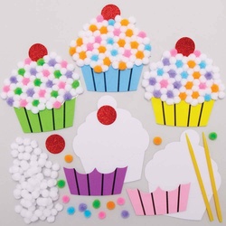 Cupcake Pom Pom Bastelset  (pro Set 5) Bastelsets