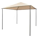 vidaXL Pavilion Partyzelt Überdachung 3x3 m Stahl Beige