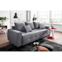 COLLECTION AB Schlafsofa, mit Bettfunktion und Bettkasten, inkl. loser Rücken- und Zierkissen grau