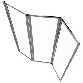 Marwell Badewannenfaltwand »Premium«, BxH: 125 x 143 cm, Sicherheitsglas, - silberfarben