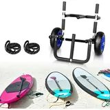TolleTour Surfwagen Transportwagen für SUP-Board Board, Doppel Transport Kajakwagen, SUP Cart aus Aluminium klappbar SUP Trolley Kanuwagen, bis 80...