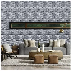 Bibykivn 3D Wandpaneele Selbstklebend 70 cm x 10 m 0 g Schwarz