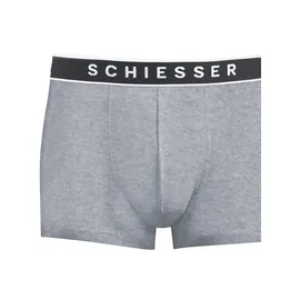 SCHIESSER Herren 3 PACK Boxershorts Bio Baumwolle Multipack - 95/5 Organic, Cotton Rio Boxer grau
