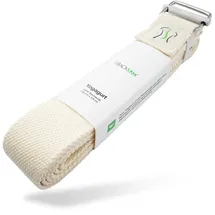 BACKLAxx Backlaxx® Yogagurt aus 100% Baumwolle – Asana Belt mit Metall-Schiebeschnalle Yoga Gurt 1 St