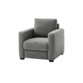 Sconto Sessel Lisa de Luxe Mikrofaser 85 x 90 x 93 cm Grau