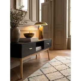 KADIMA DESIGN Lowboard 150x50x40 cm Schwarz/Eiche Holz