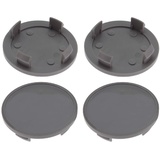 4 Nabenkappen Ø 66,0 mm - 56,0 mm / flach umrandet grau / Klebefläche