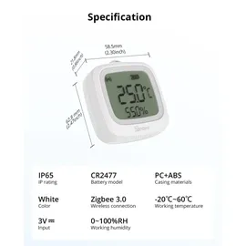Sonoff SNZB-02WD Weiß