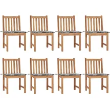 vidaXL Gartenstuhl 48 x 53 x 90 cm braun 8 St.