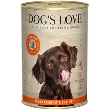 Dog's Love B.A.R.F. 400g Dose Hundenassfutter 6 x 400 Gramm Rind
