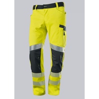 BP 2043-847-6656 Arbeitshose für Herren, 85.5% Polyester/12% Baumwolle/2.5% Elastolefin, Warngelb/Anthrazit, 3D Schnitt - ergonomische Passform, Größe 48s