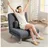 Homcom Schlafsessel 3-in-1 klappbar Relaxsessel 75 x 83 x 80 cm Silber mit Kissen