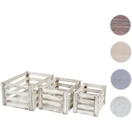MCW Holzkiste C56 3-tlg. weiß